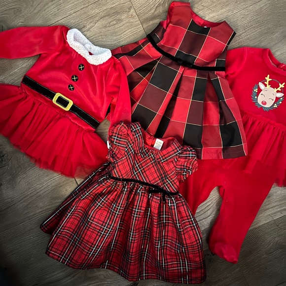 variety Other - Baby Christmas/xmas outfits 4 total perfect for little girls first holiday